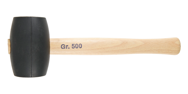   MAZZUOLE IN GOMMA DURA CON MANICO IN LEGNO  peso gr: 300 - 700 - 1000 
